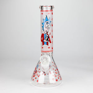 10" Glow in the dark Glass Bong With RM Design