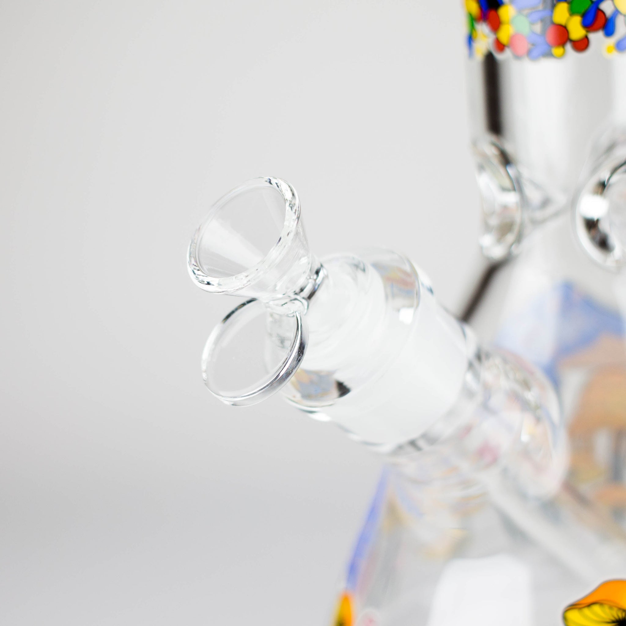 14" 7 mm Glass Bong With Magic Mushroom Design