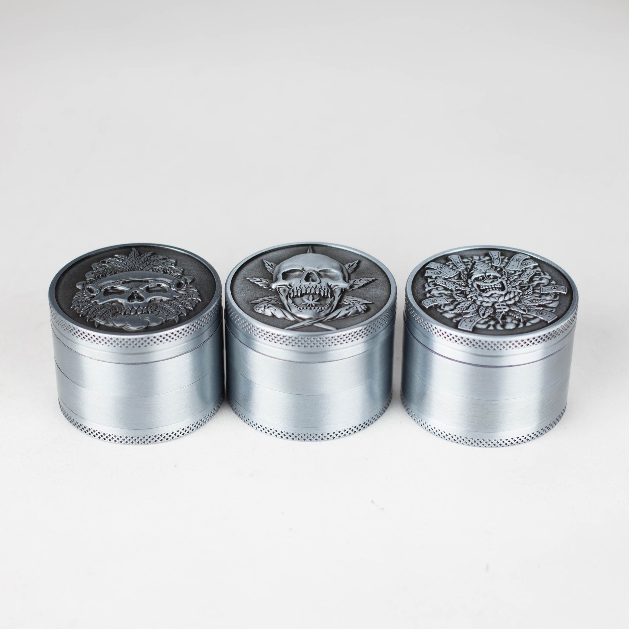 2" Metal Grinder 4 Layers with Skull Design